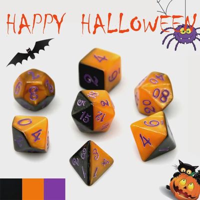 7-Piece Polyhedral Dice Set: Trick or Treat
