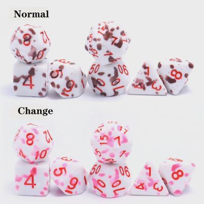 7-Piece Thermochromic Polyhedral Dice Set: Stigmata