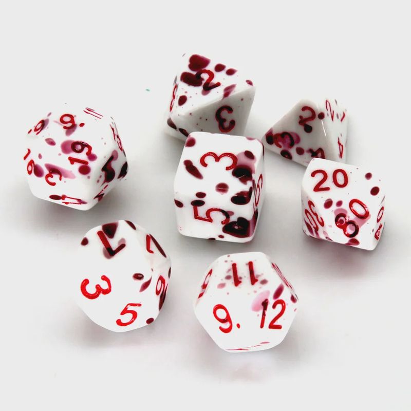 7-Piece Thermochromic Polyhedral Dice Set: Stigmata
