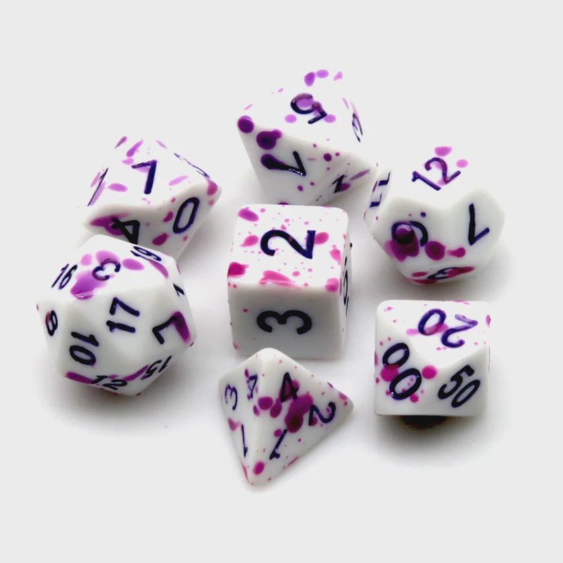 7-Piece Thermochromic Polyhedral Dice Set: Unstable Love Potion