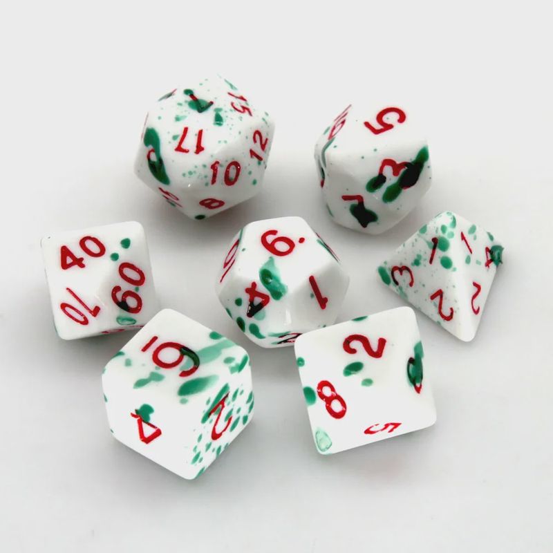 7-Piece Thermochromic Polyhedral Dice Set: Toxin