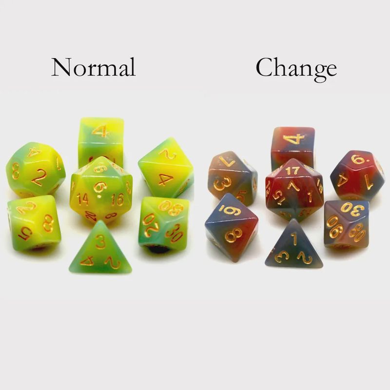 7-Piece Photochromic Polyhedral Dice Set: Jekyll &amp; Hyde's Elixir