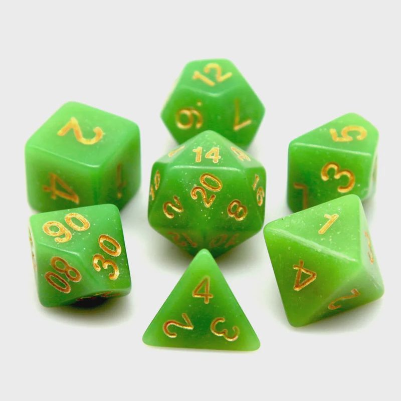 7-Piece Thermochromic Polyhedral Dice Set: Goblin Lemonade