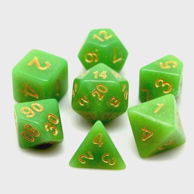 7-Piece Thermochromic Polyhedral Dice Set: Goblin Lemonade