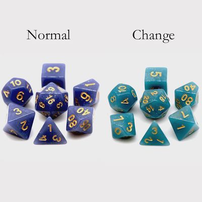 7-Piece Thermochromic Polyhedral Dice Set: Siren's Song