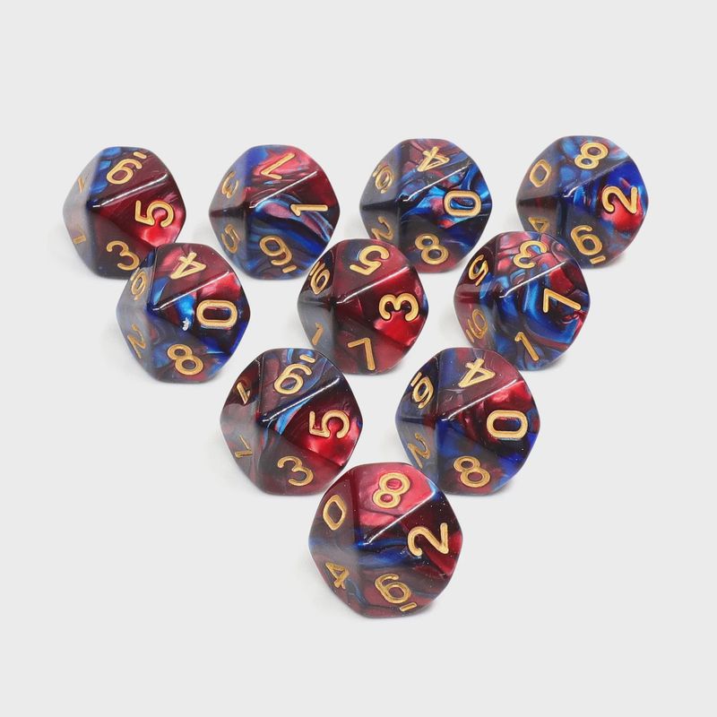 10d10 Dice Set: Elemental Nacre