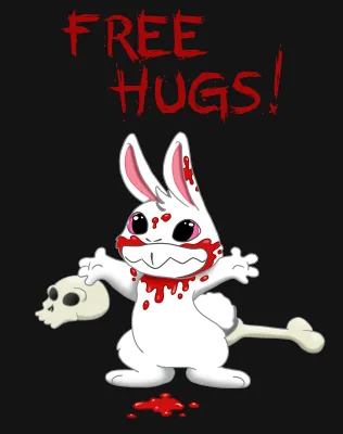 T-Shirt Free Hugs : Lapin Vorpal