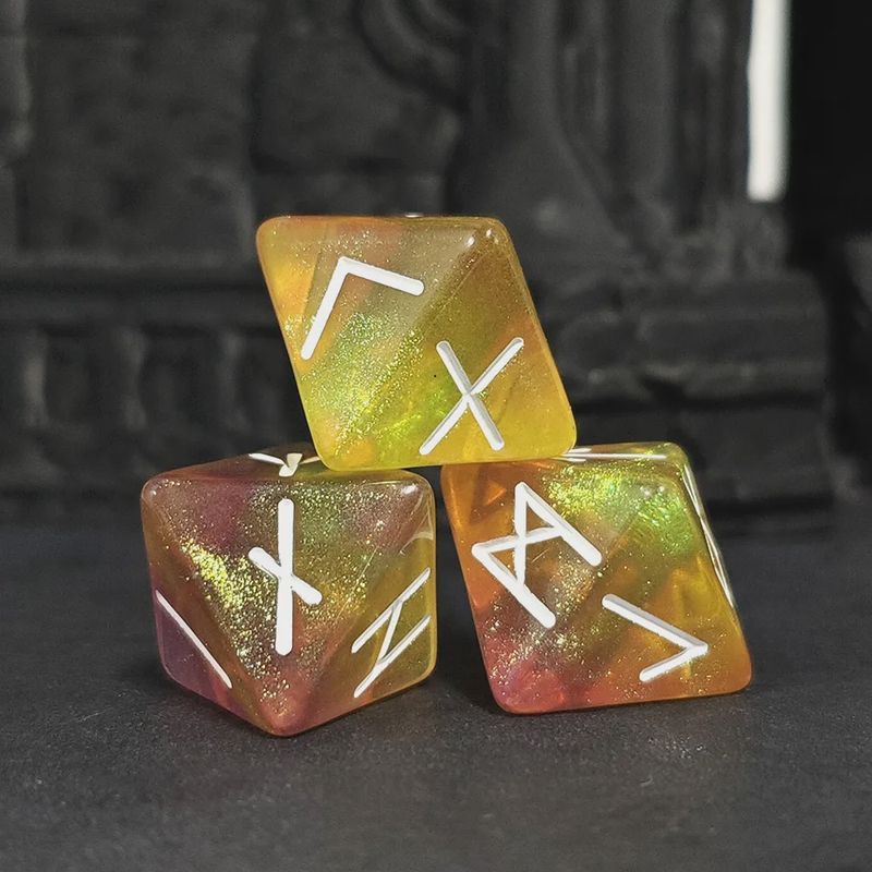 Runic Dice Set: Freyja's Tears