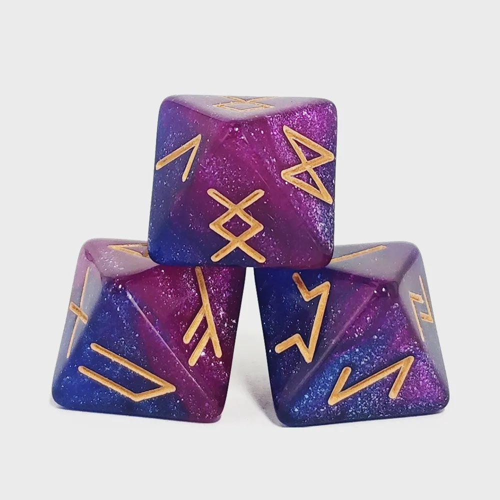 Runic Dice Set: Muninn's Feathers