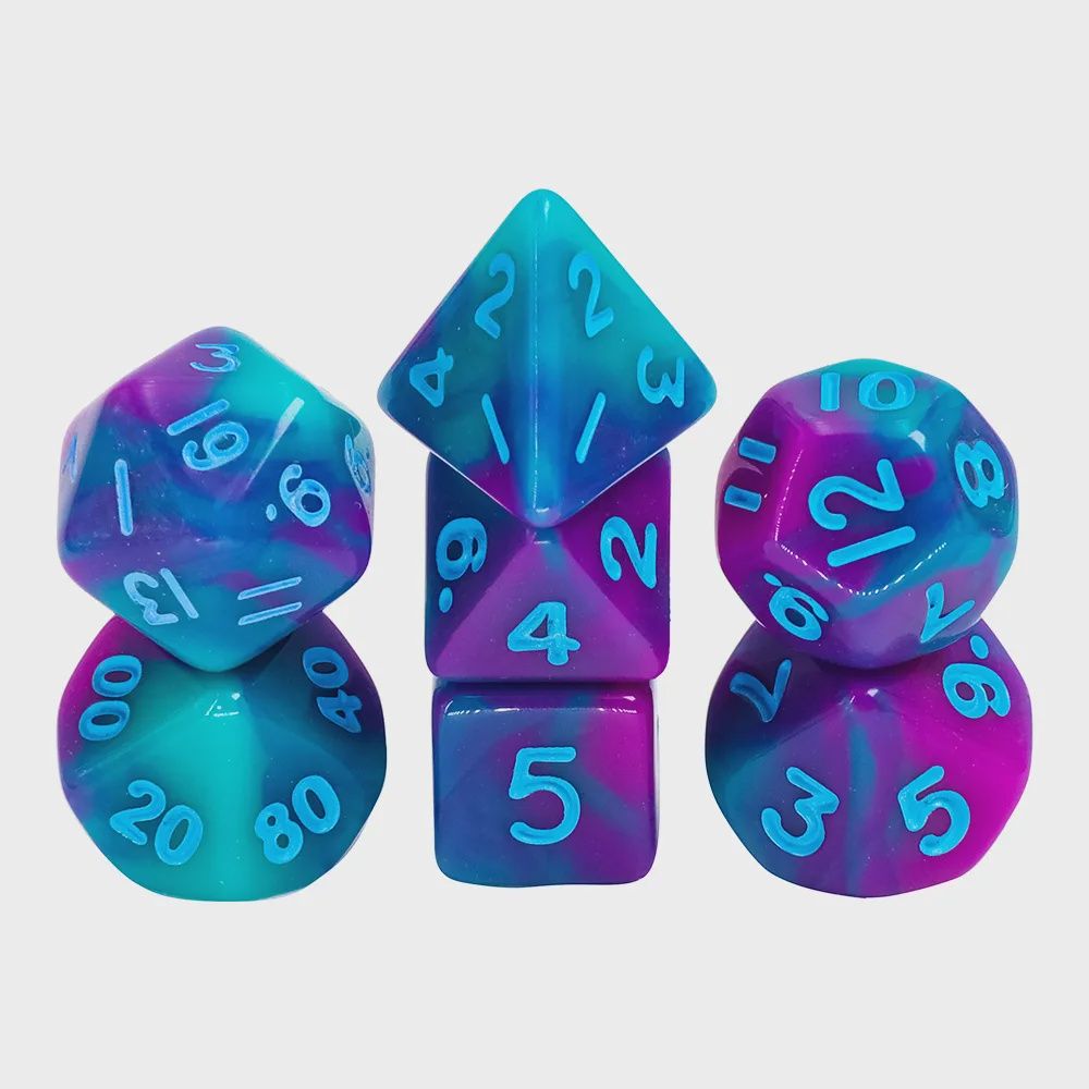 7-Piece Mini Polyhedral Dice Set: Pixie Syrup