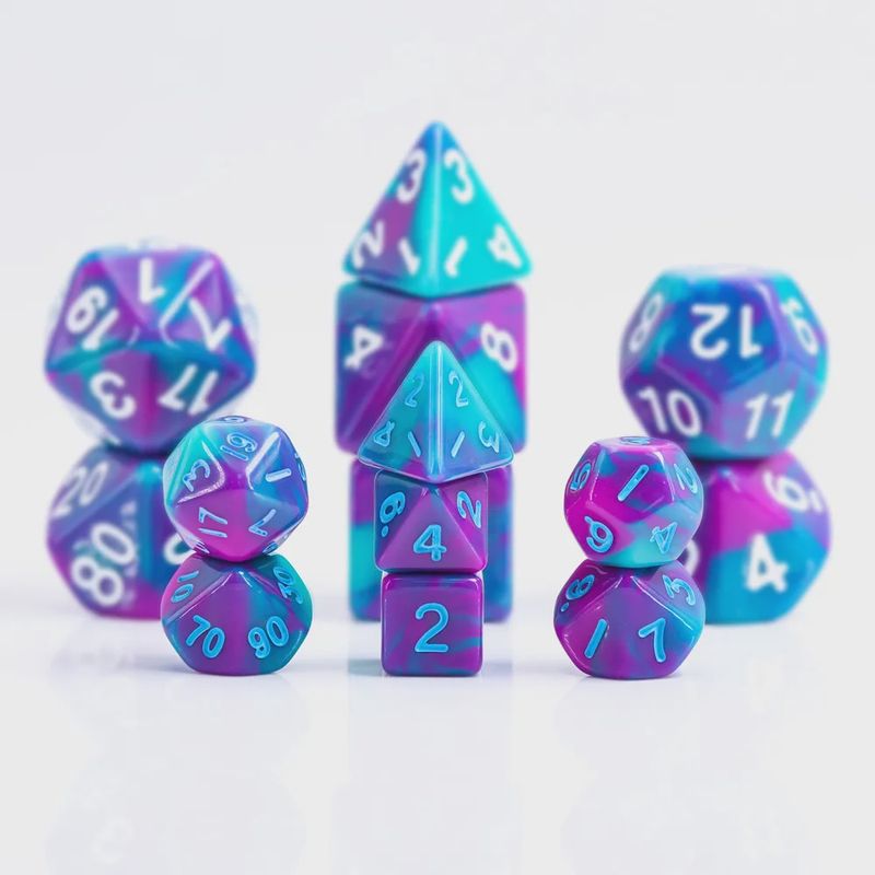 7-Piece Mini Polyhedral Dice Set: Pixie Syrup