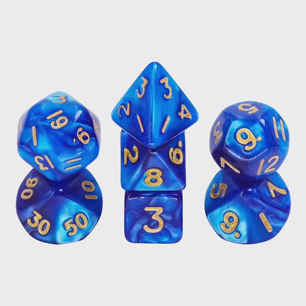 7-Piece Mini Polyhedral Dice Set: Naiad's Tear