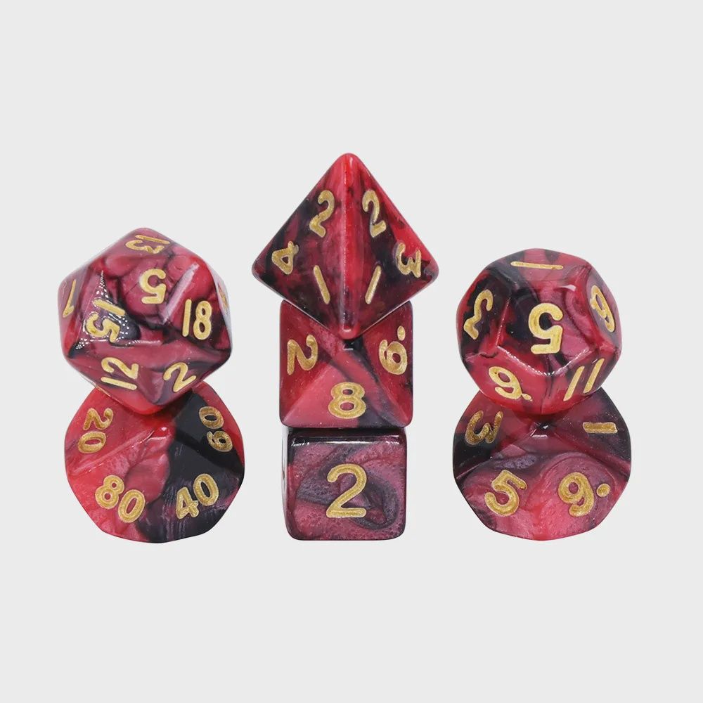 7-Piece Mini Polyhedral Dice Set: Blood Pact