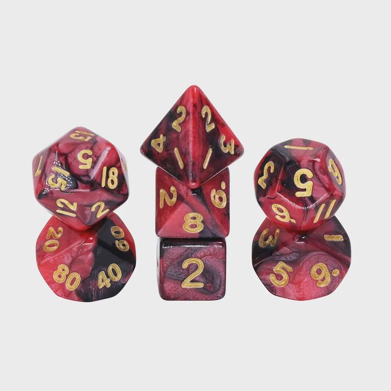 7-Piece Mini Polyhedral Dice Set: Blood Pact