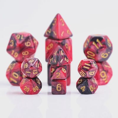 Ensemble de 7 mini-dés polyédriques : Pacte de Sang