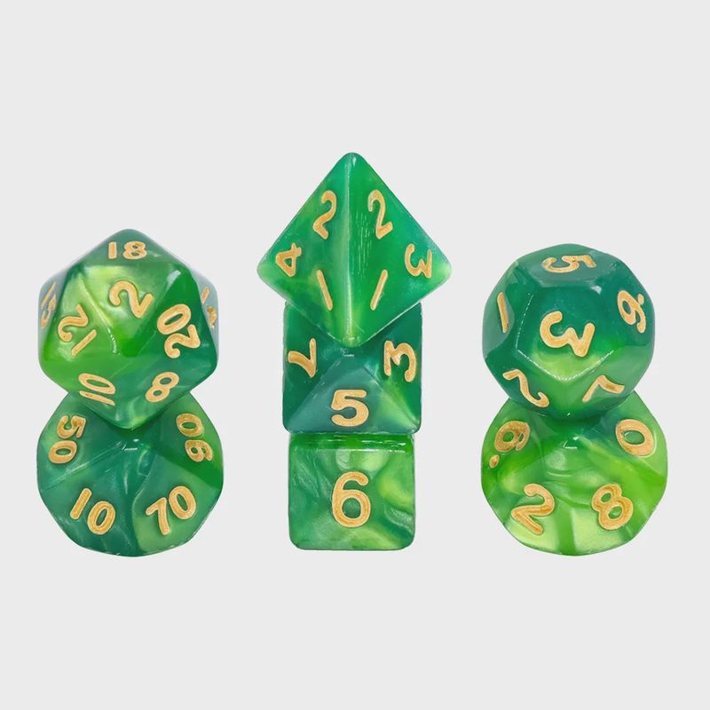 7-Piece Mini Polyhedral Dice Set: Dryad's Elixir