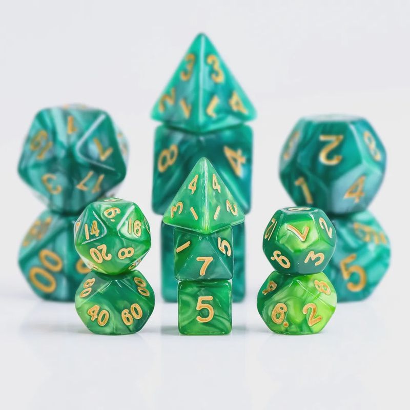 7-Piece Mini Polyhedral Dice Set: Dryad's Elixir