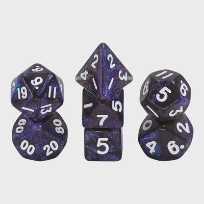Ensemble de 7 mini-dés polyédriques : Élixir de Malice