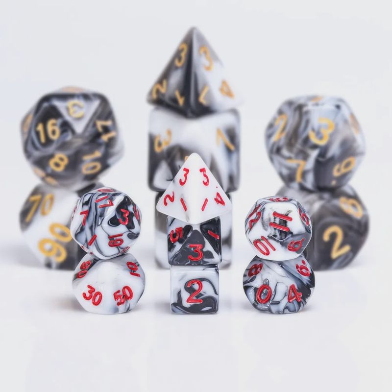 7-Piece Mini Polyhedral Dice Set: Crime Scene