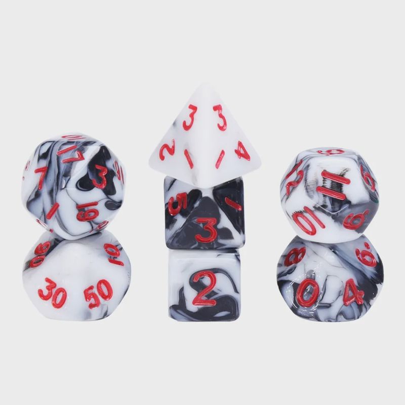 7-Piece Mini Polyhedral Dice Set: Crime Scene
