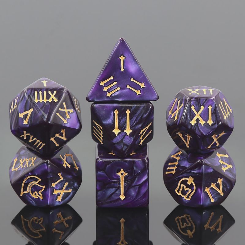 7-Piece Polyhedral Dice Set: Senate Plot