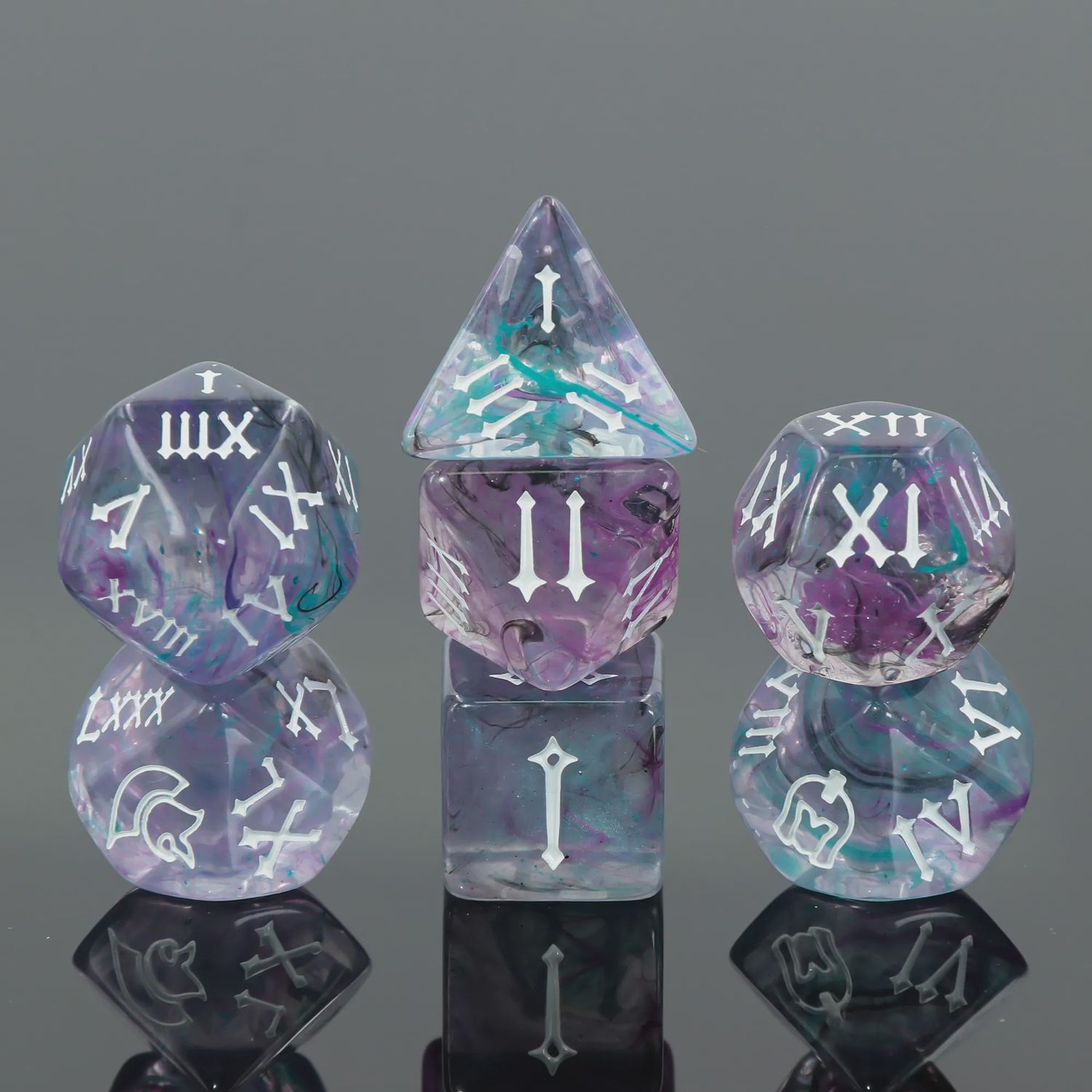 7-Piece Polyhedral Dice Set: Juno's Veil