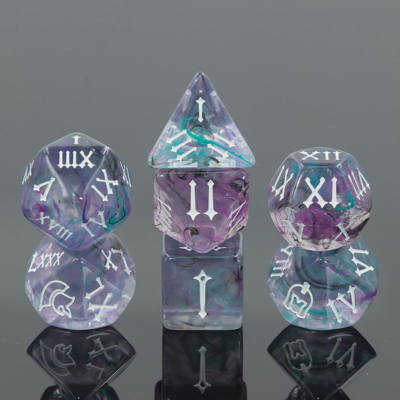 7-Piece Polyhedral Dice Set: Juno's Veil