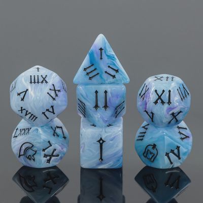 Ensemble de 7 dés polyédriques : Frimas d'Aquilon