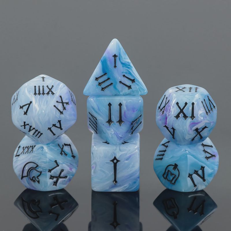 7-Piece Polyhedral Dice Set: Chill of Aquilo