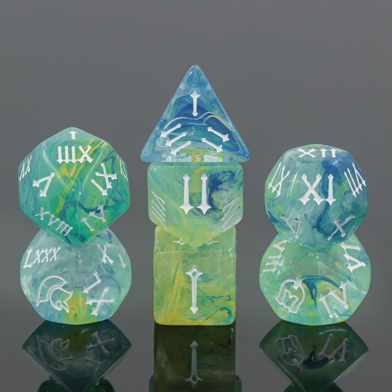 7-Piece Polyhedral Dice Set: Source of Juturna