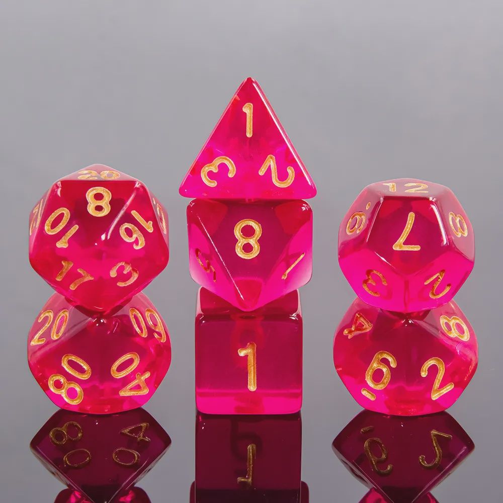 7-Piece Polyhedral Dice Set: Gemstone - Spinel