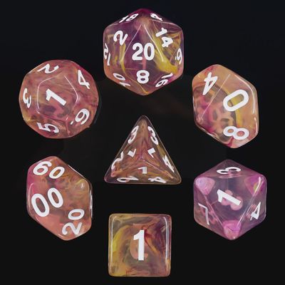 Ensemble de 7 dés polyédriques : Ambrosie Royale