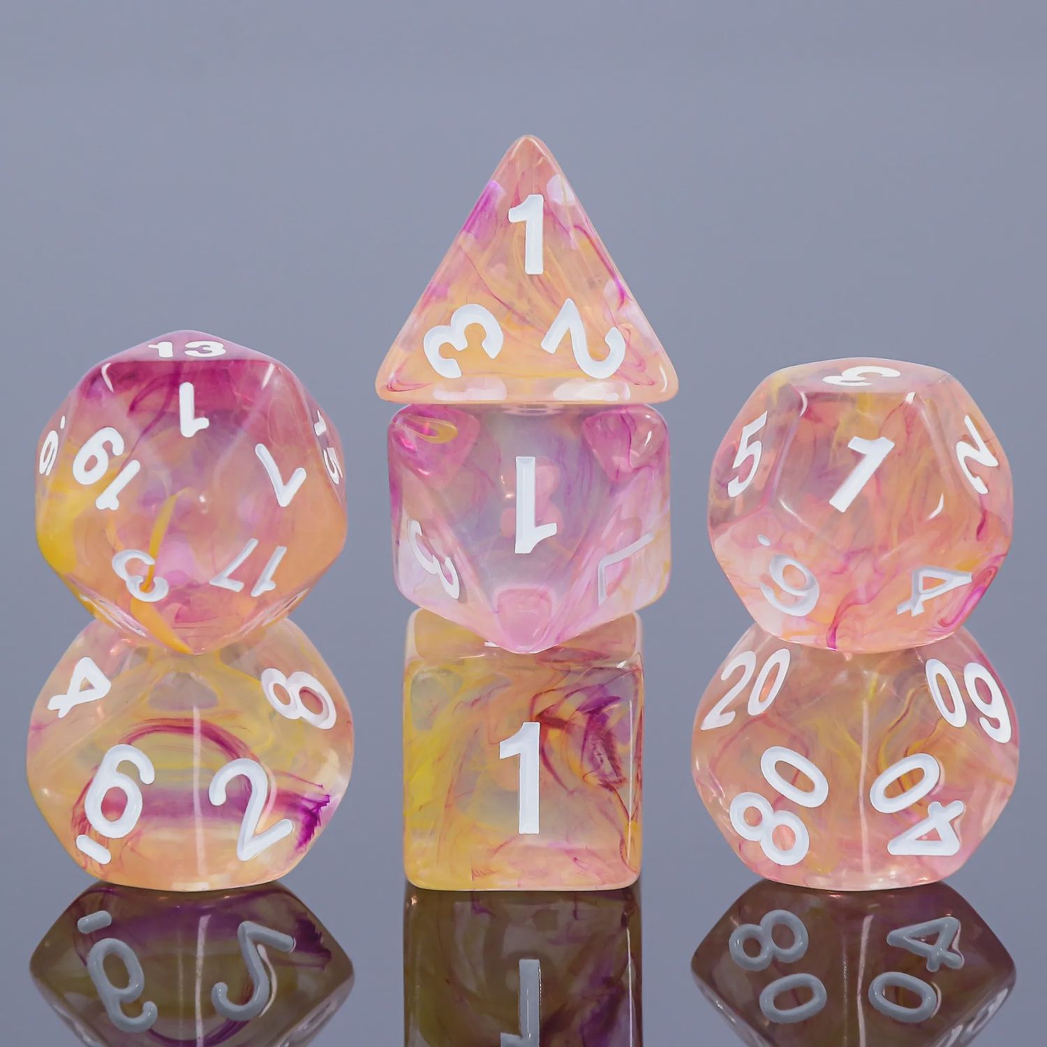 7-Piece Polyhedral Dice Set: Royal Ambrosia