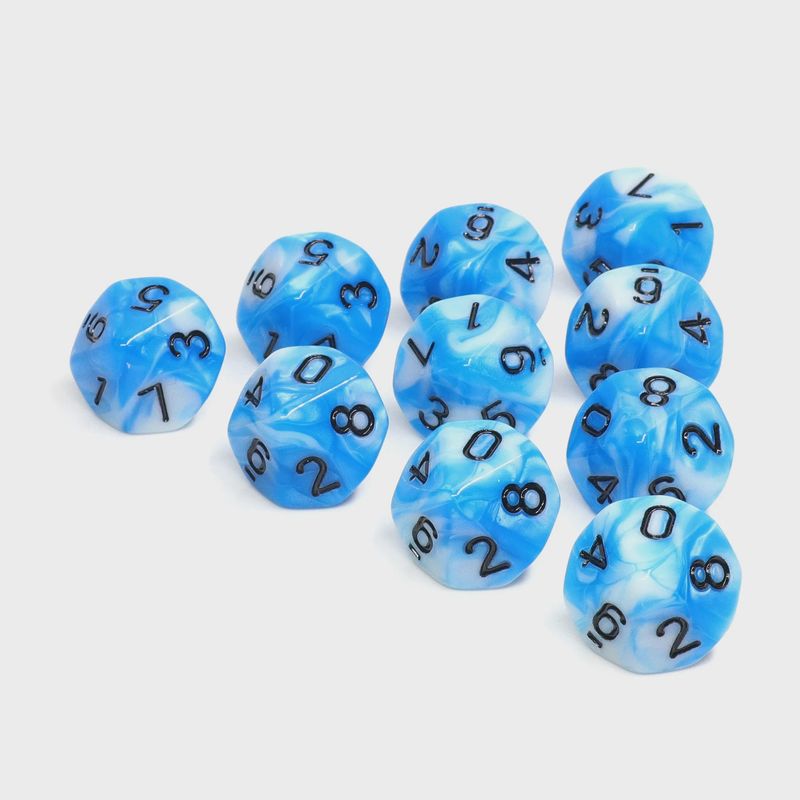10-Piece d10 Dice Set: Aeolus' Breath