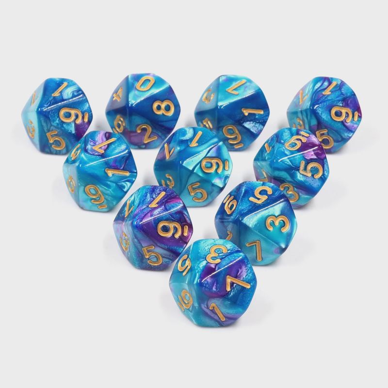 10-Piece d10 Dice Set: Enchanted Source