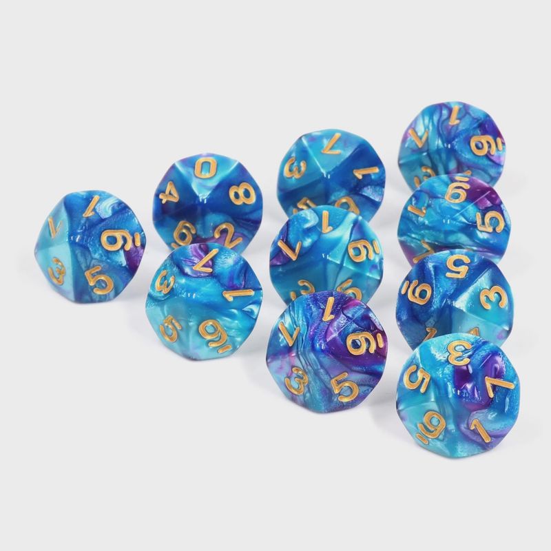 10-Piece d10 Dice Set: Enchanted Source