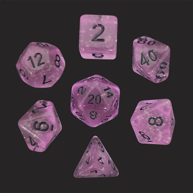 7-Piece Luminescent Polyhedral Dice Set: Mutagen X