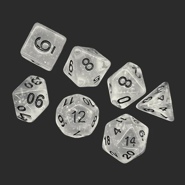 7-Piece Luminescent Polyhedral Dice Set: Soul Prism