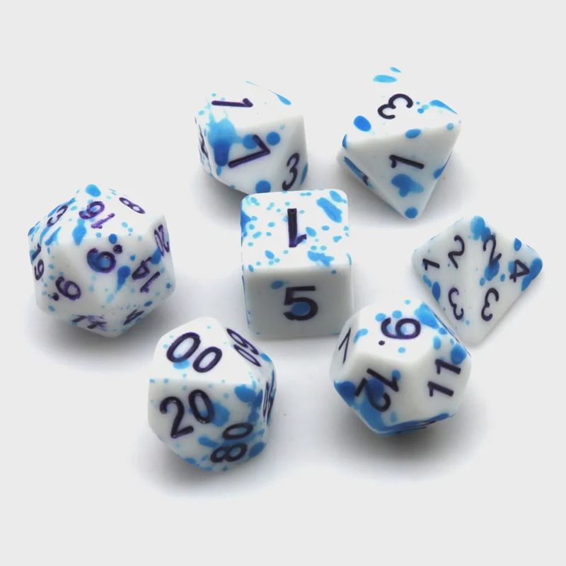 7-Piece Luminescent Polyhedral Dice Set: Neurotoxin