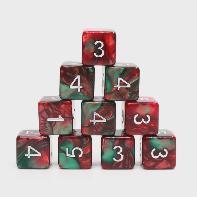 10-Piece 6-Sided Dice Set (d6): Shadow of Krampus