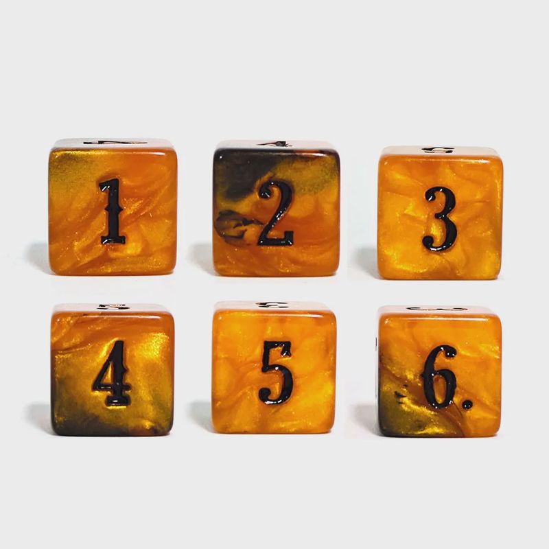 10-Piece 6-Sided Dice Set (d6): Cursed Pumpkin
