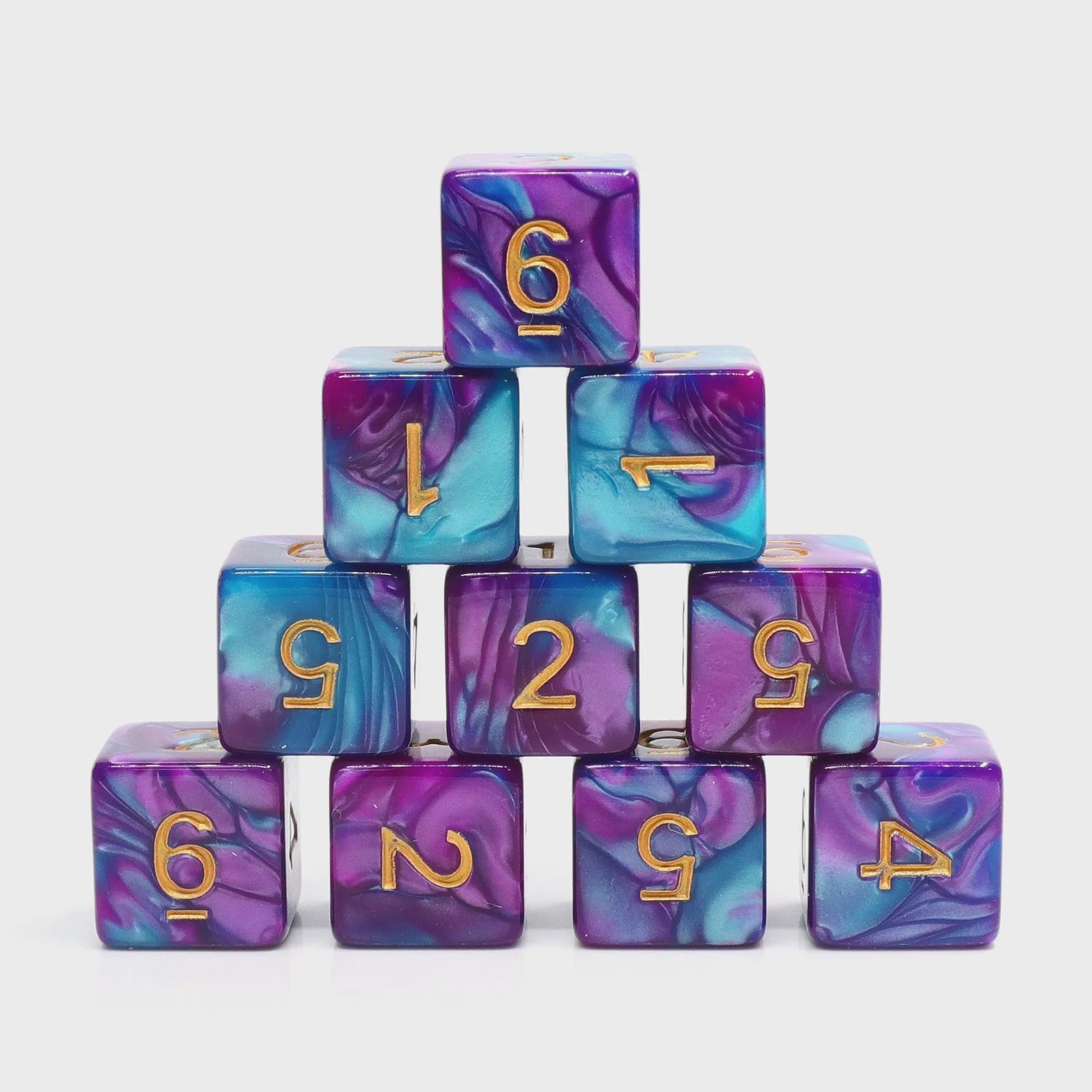 10-Piece 6-Sided Dice Set (d6): Sirens' Nacre