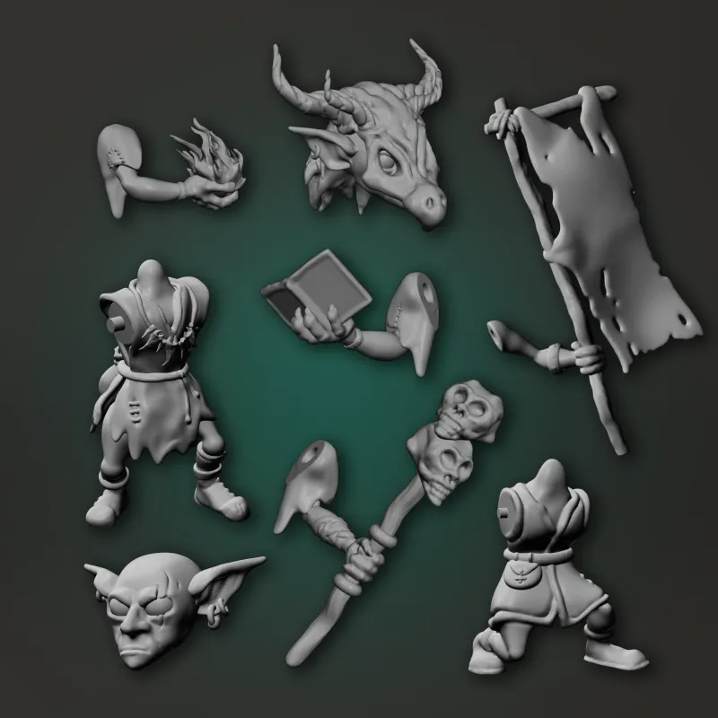 Goblin Spellcasters – Modular Miniatures Kit (28mm)