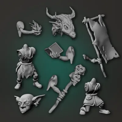 Goblin Spellcasters – Modular Miniatures Kit (28mm)