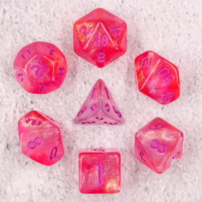 Ensemble de 7 dés polyédriques : Élixir de Passion