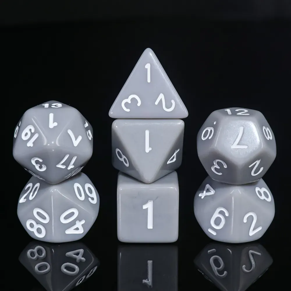 7-Piece Polyhedral Dice Set: Moonstone