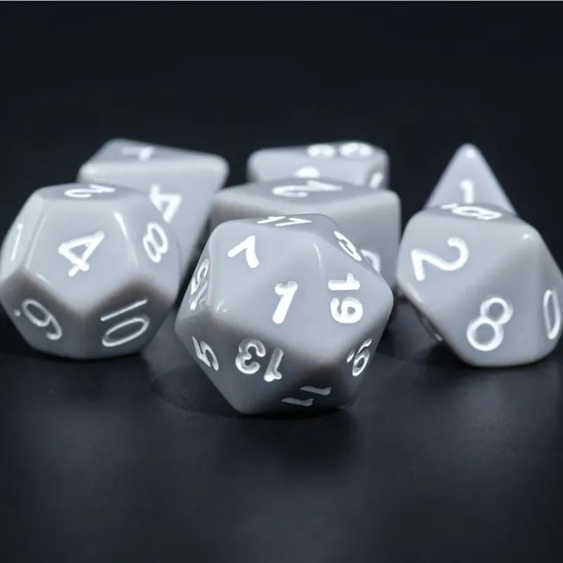 7-Piece Polyhedral Dice Set: Moonstone