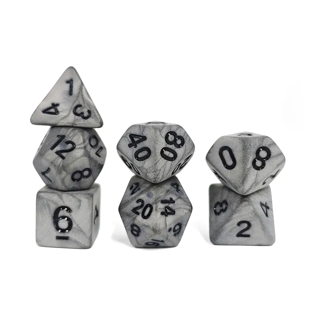 7-Piece Polyhedral Dice Set: Temple Stone