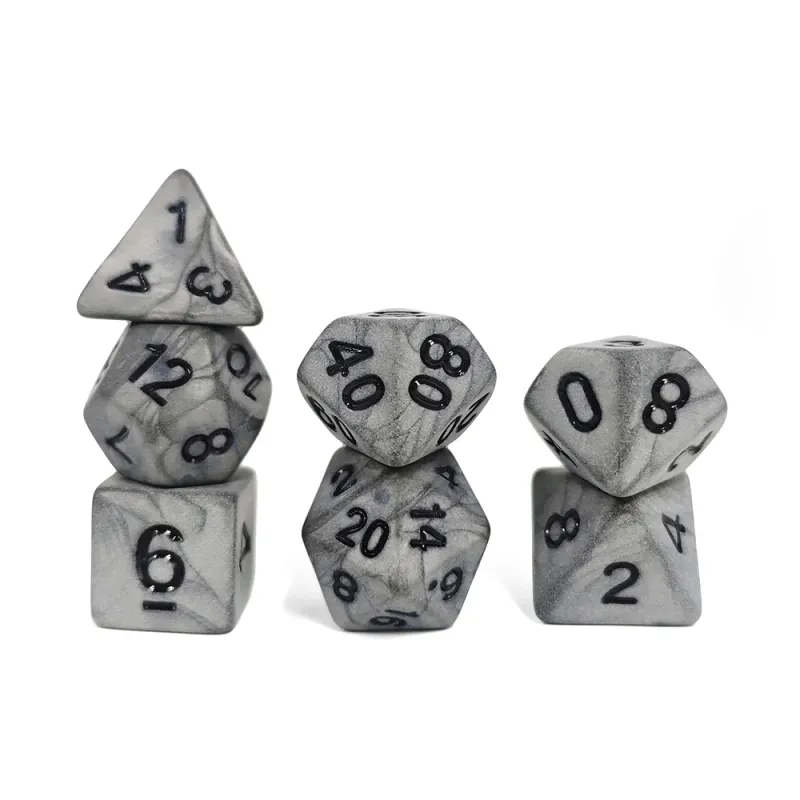 7-Piece Polyhedral Dice Set: Temple Stone