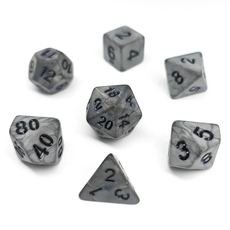 7-Piece Polyhedral Dice Set: Temple Stone